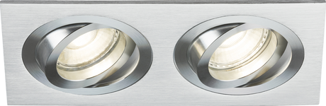 Ambar Twin Tilt Square Downlight Brushed Chrome