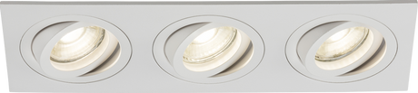 Knightsbridge Ambar Tri Tilt Square Downlight White