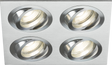 Ambar Quad Tilt Square Downlight in Brushed Chrome