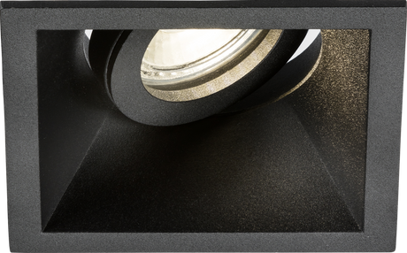 Dipa Single Tilt Square Anti-Glare Downlight Black