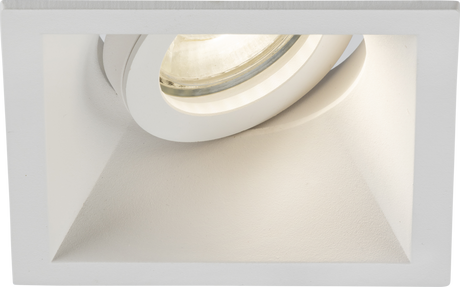 Dipa Single Tilt Square Anti-Glare Downlight White by Knightsbridge