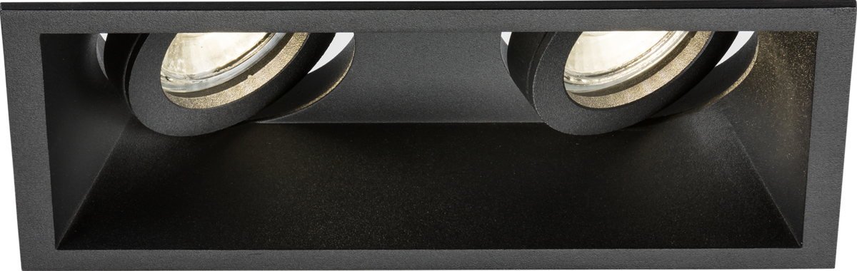 Dipa Twin Tilt Square Anti-Glare Downlight Black - 230V, IP20