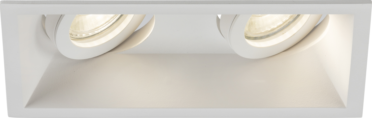 Dipa Twin Tilt Square Anti-Glare Downlight - White