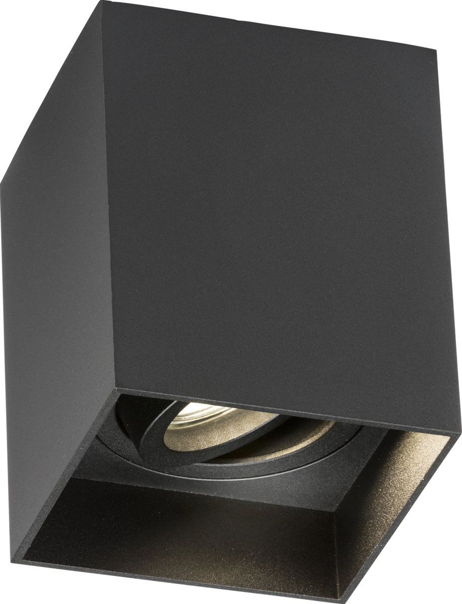 Knightsbridge Oran Surface Tilt Square Downlight Black
