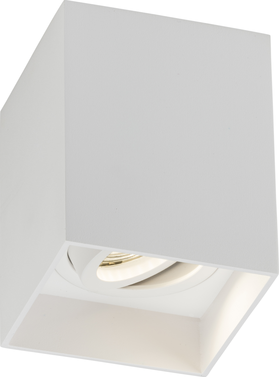 Knightsbridge Oran Surface Tilt Square Downlight - White