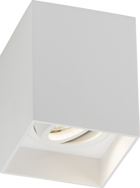 Knightsbridge Oran Surface Tilt Square Downlight - White