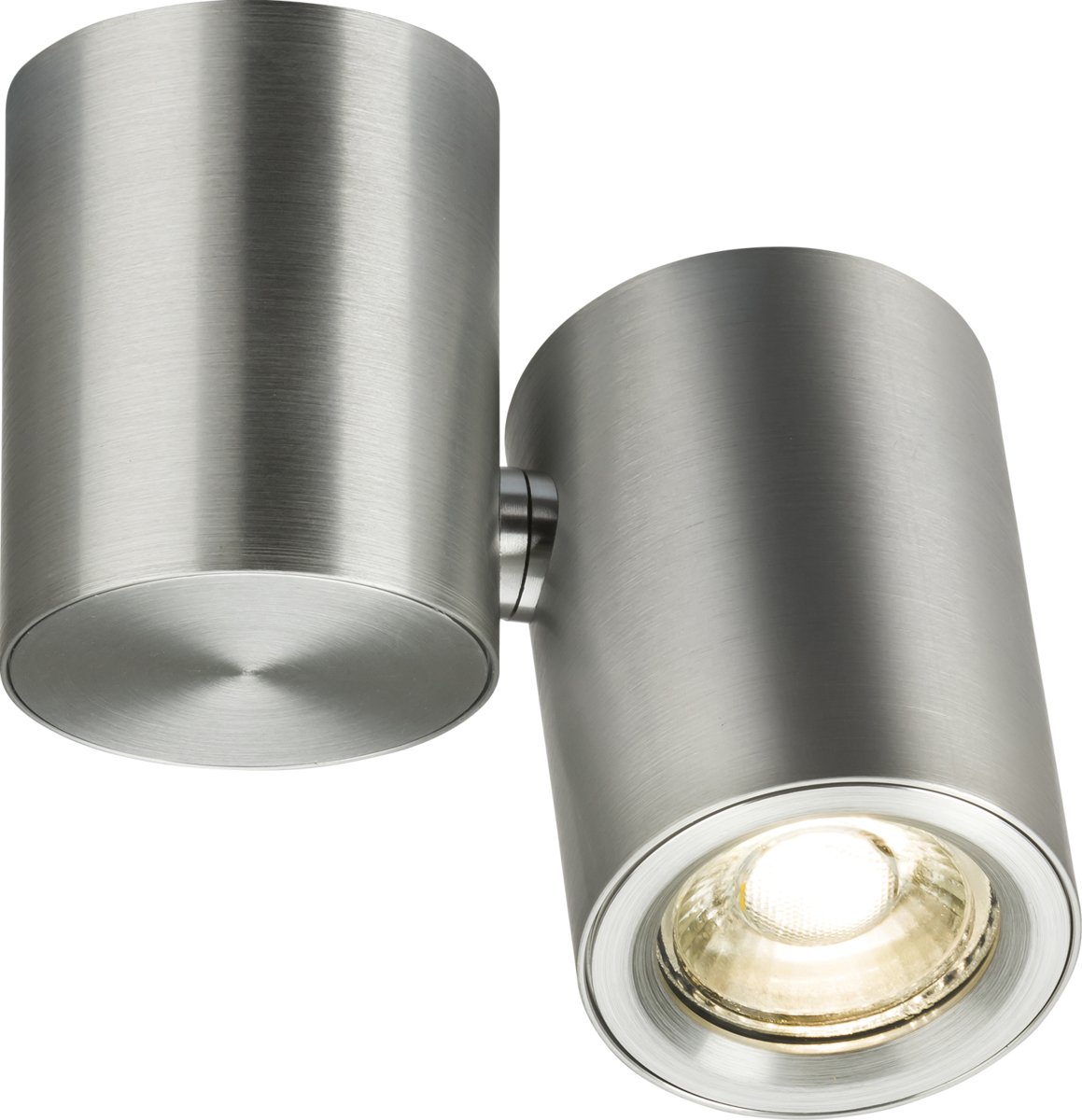 Dee Single Surface Adjustable Round Spotlight - Brushed Chrome