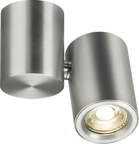 Dee Single Surface Adjustable Round Spotlight - Brushed Chrome