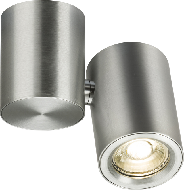 Dee Single Surface Adjustable Round Spotlight - Brushed Chrome