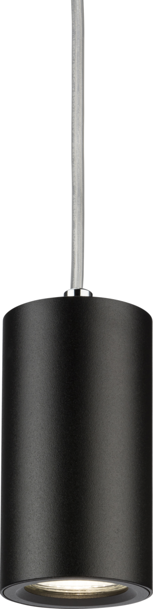 Dasan Single Short Fixed Round Pendant Light in Black Finish