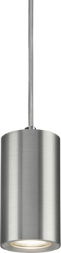 Dasan Single Short Round Pendant Light in Brushed Chrome