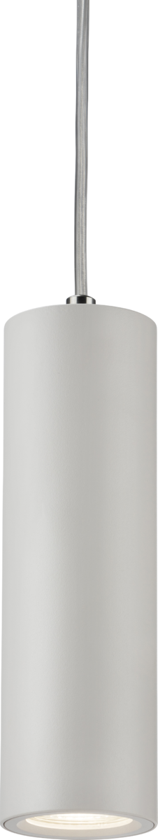 Dasan Single Long Fixed Round Pendant Light - White