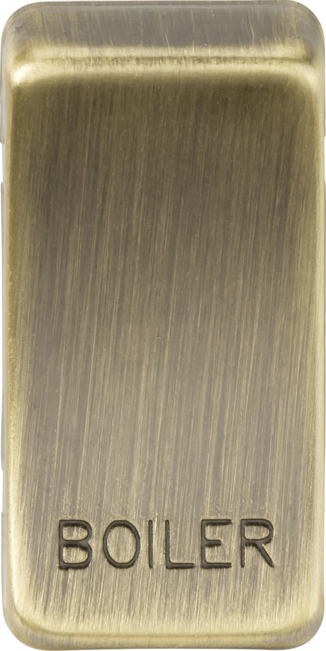 Switch Cover 'Marked BOILER' - Antique Brass