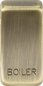 Switch Cover 'Marked BOILER' - Antique Brass