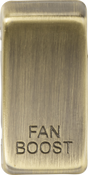 Switch Cover "Marked FAN BOOST" - Antique Brass