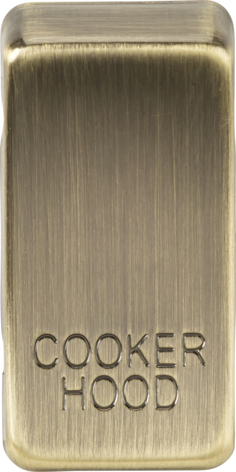 Switch Cover 'Marked Cooker Hood' - Antique Brass