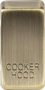 Switch Cover 'Marked Cooker Hood' - Antique Brass