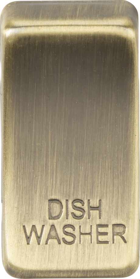 Switch Cover marked DISHWASHER in Antique Brass Finish