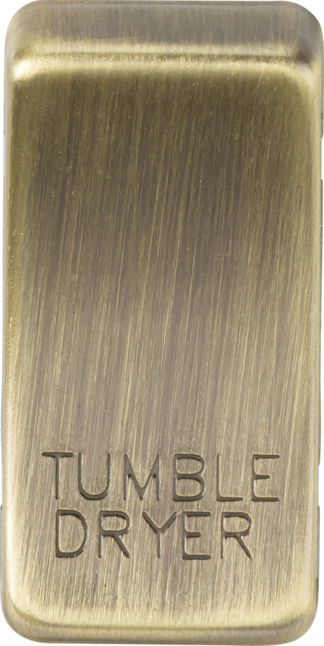 Antique Brass Switch Cover Marked TUMBLE DRYER