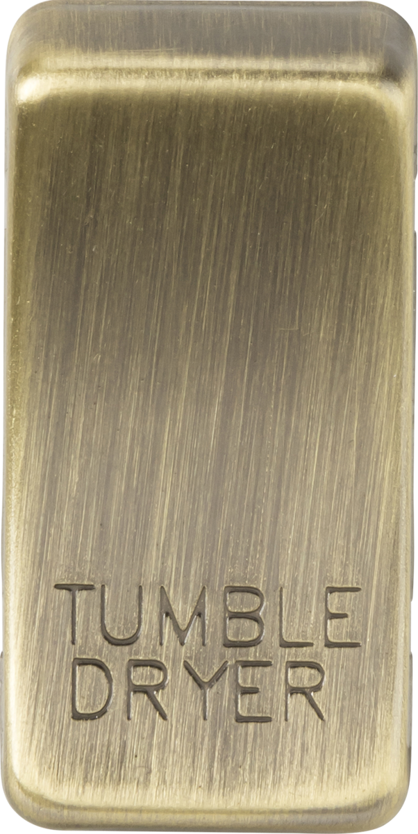 Antique Brass Switch Cover Marked TUMBLE DRYER