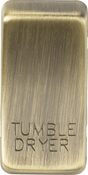 Antique Brass Switch Cover Marked TUMBLE DRYER