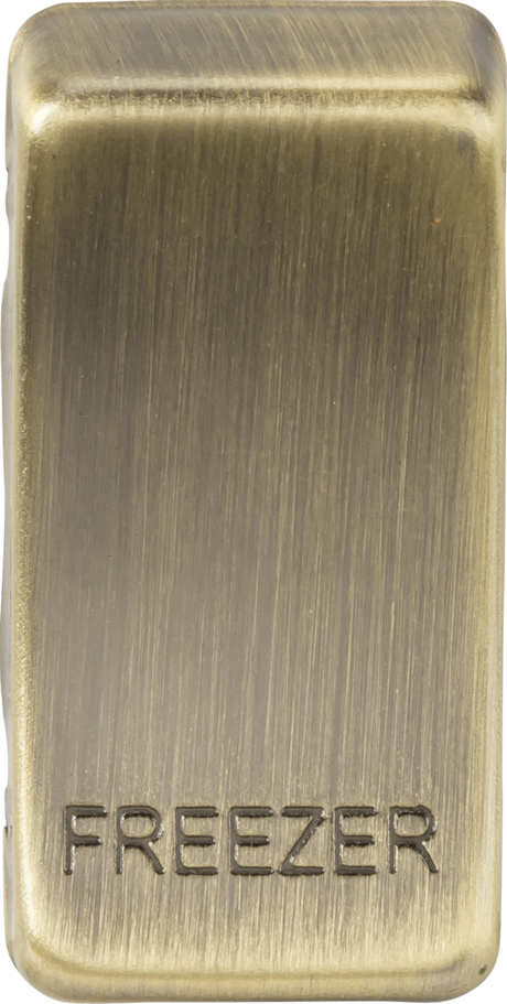 Switch Cover Marked 'FREEZER' - Antique Brass