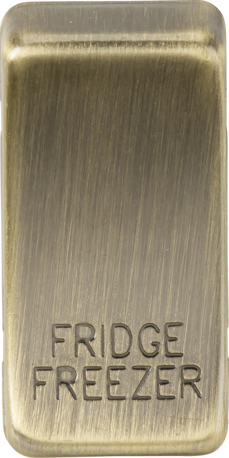 Switch Cover 'Marked FRIDGE FREEZER' - Antique Brass