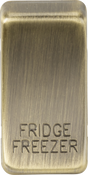 Switch Cover 'Marked FRIDGE FREEZER' - Antique Brass