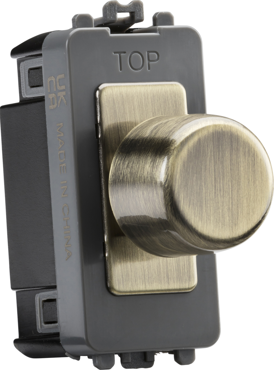 6A 1G 2-Way Dummy Dimmer Module - Antique Brass by ML Accessories