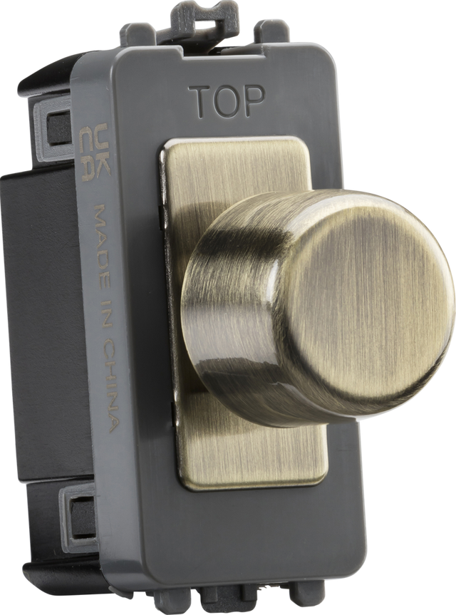 6A 1G 2-Way Dummy Dimmer Module - Antique Brass by ML Accessories