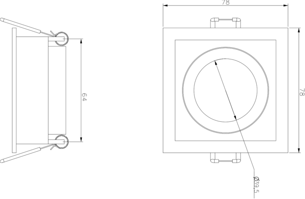 Dipa Downlight showing unique design features
