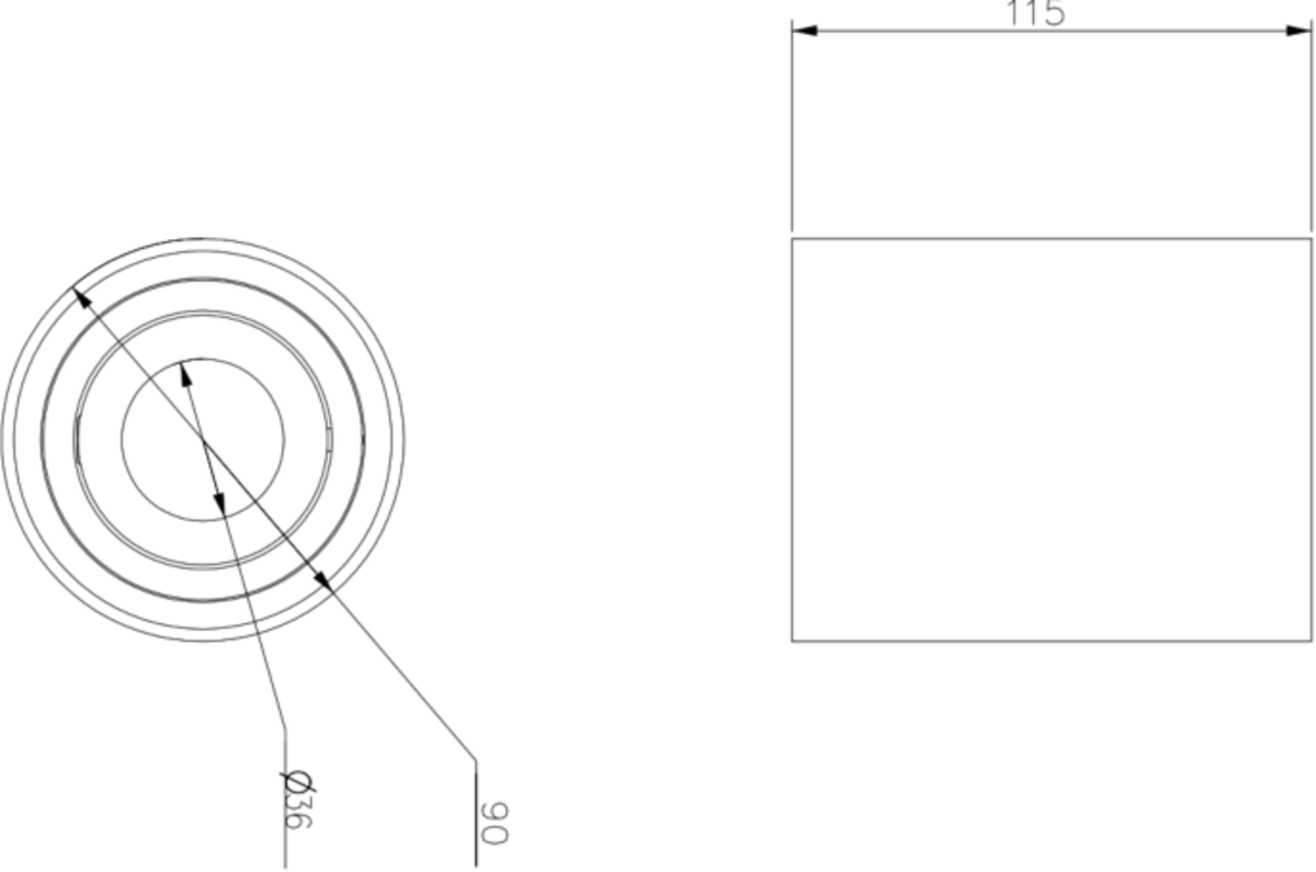 Oran Surface Mount Downlight in White - 90 mm