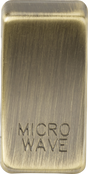ML Accessories Switch Cover Marked MICROWAVE in Antique Brass