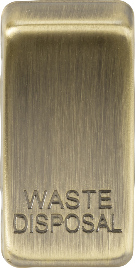 Antique Brass Switch Cover marked WASTE DISPOSAL
