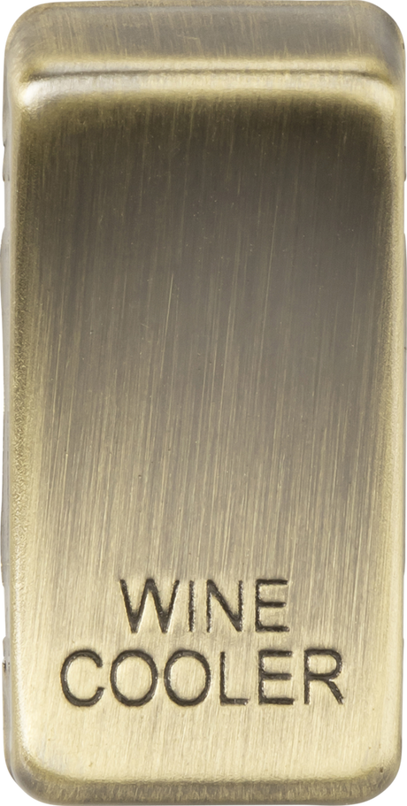 Switch Cover Marked WINE COOLER - Antique Brass