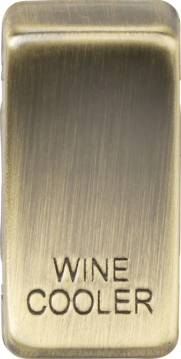 Switch Cover Marked WINE COOLER - Antique Brass