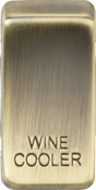 Switch Cover Marked WINE COOLER - Antique Brass
