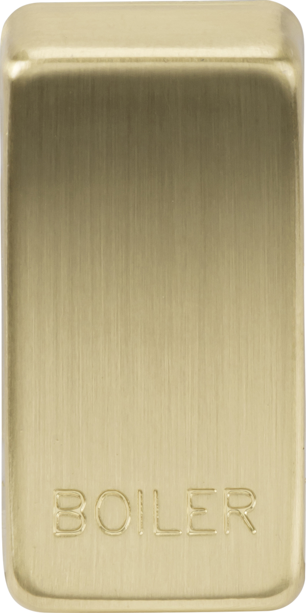 Switch Cover 'Marked BOILER' - Brushed Brass