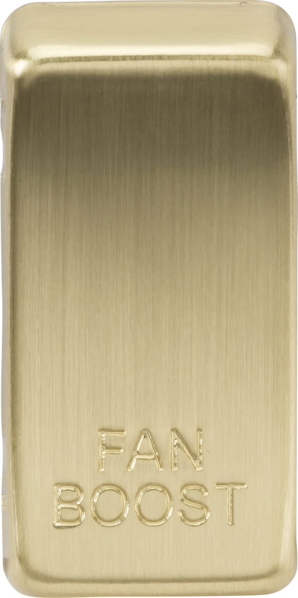 Switch Cover Marked FAN BOOST - Brushed Brass