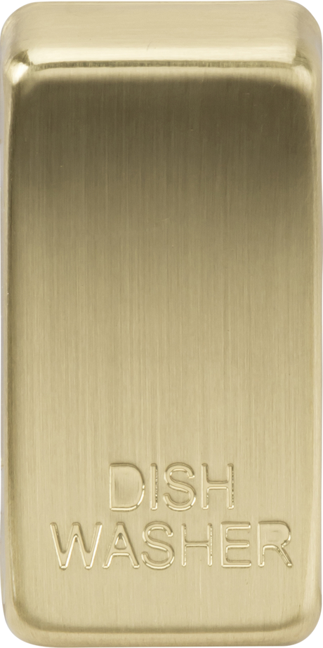 Brushed Brass Switch Cover marked DISHWASHER