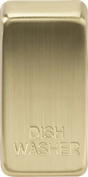 Brushed Brass Switch Cover marked DISHWASHER