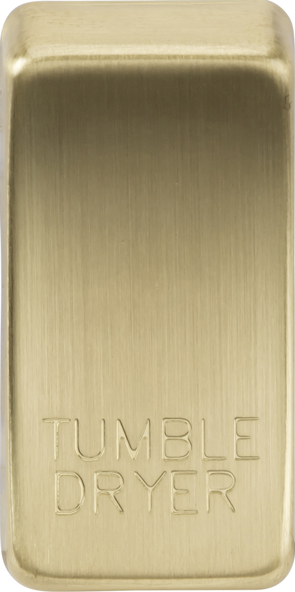 Brushed Brass Switch Cover Marked TUMBLE DRYER