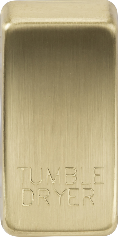 Brushed Brass Switch Cover Marked TUMBLE DRYER