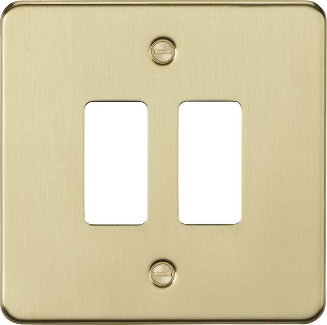 ML Accessories 2G Grid Faceplate in Brushed Brass