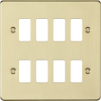 Brushed Brass 8G Grid Faceplate - ML Accessories