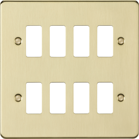 Brushed Brass 8G Grid Faceplate - ML Accessories