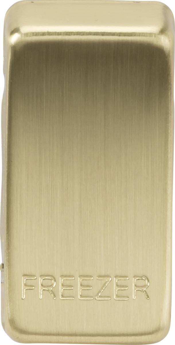 Switch Cover 'Marked FREEZER' - Brushed Brass