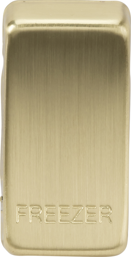 Switch Cover 'Marked FREEZER' - Brushed Brass