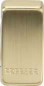 Switch Cover 'Marked FREEZER' - Brushed Brass