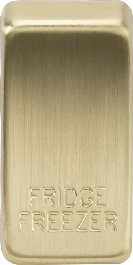 Switch Cover 'Marked FRIDGE FREEZER' - Brushed Brass
